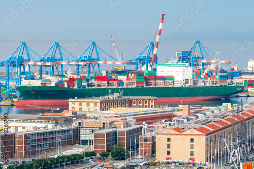 Genoa. Cargo port.