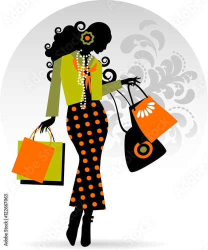 Plus size woman shopping or curvy woman fashion 