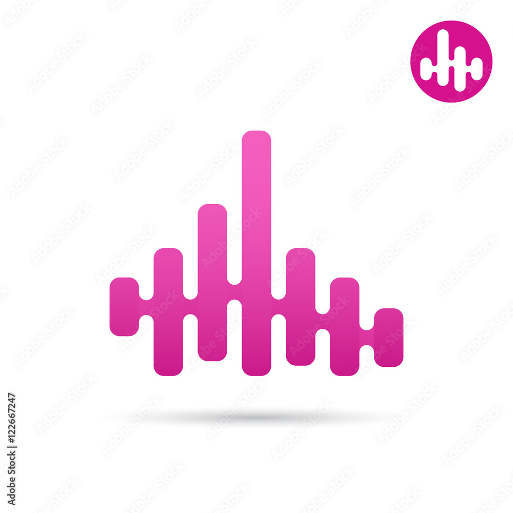 Equalizer bar abstract shape Equalizer bar abstract shape