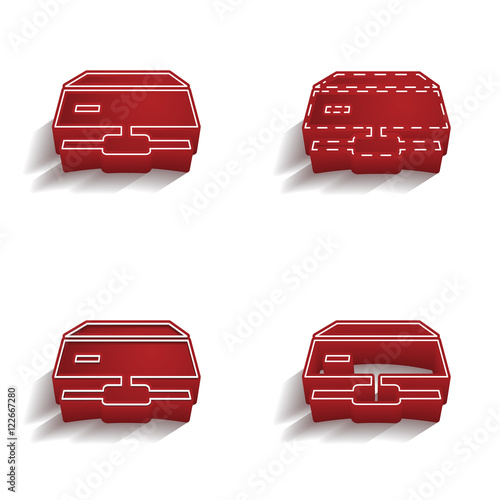 ikona 3D z obrysem zestaw