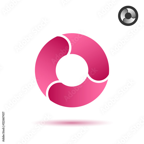 Round pink segmented circle