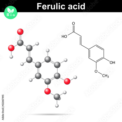 Ferulic acid chemical molecule