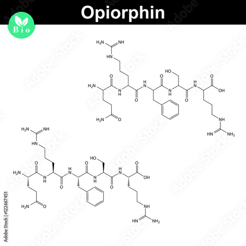 Opiorphin peptide molecular structure photo
