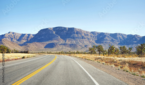 Highway in Nevada desert