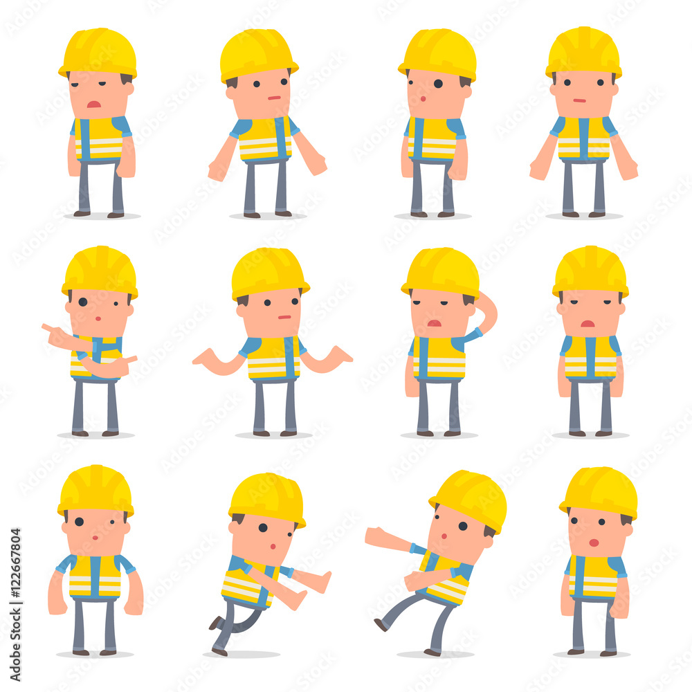 Set of Confused and Sad Character Smart Builder in ignorance pos Set of Confused and Sad Character Smart Builder in ignorance pos