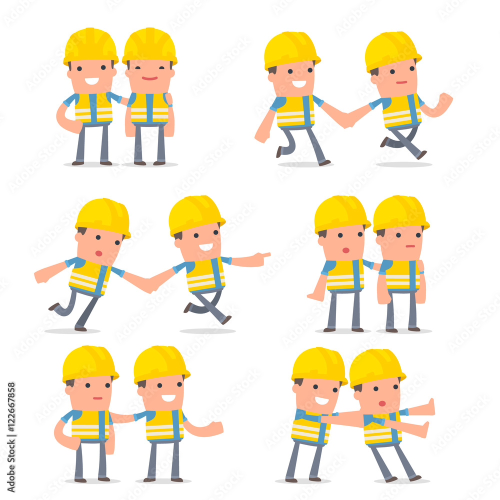 Set of Good and Careful Character Smart Builder in helps poses Set of Good and Careful Character Smart Builder in helps poses
