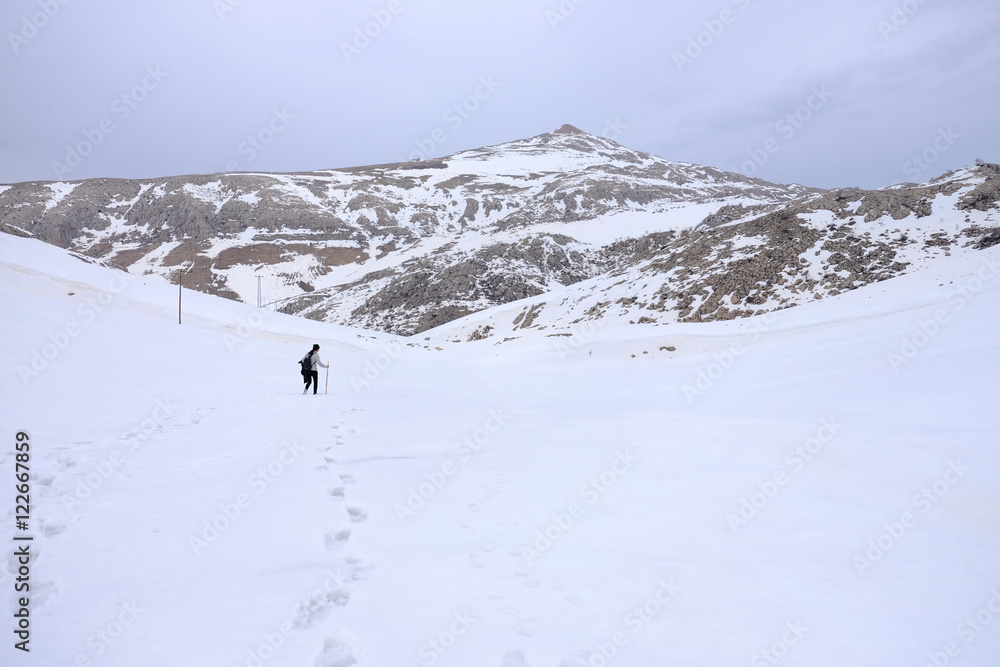 winter Way to Mount Nemrut, Adiyaman, Turkey