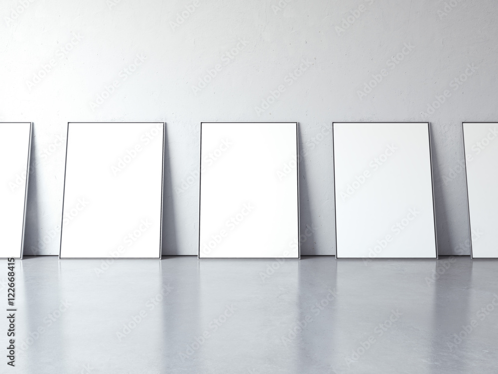 White blank picture frames. 3d rendering White blank picture frames. 3d rendering