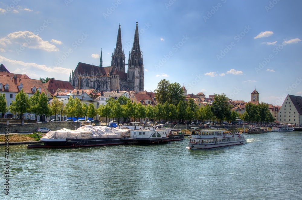 Blick auf die Stadt Regensburg 