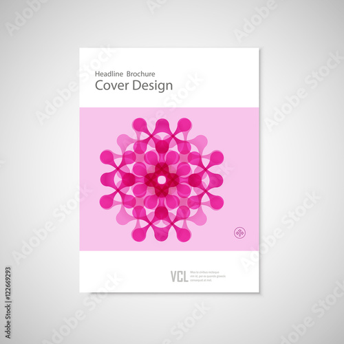 Vector brochure with abstract figures. Modern connect pattern
