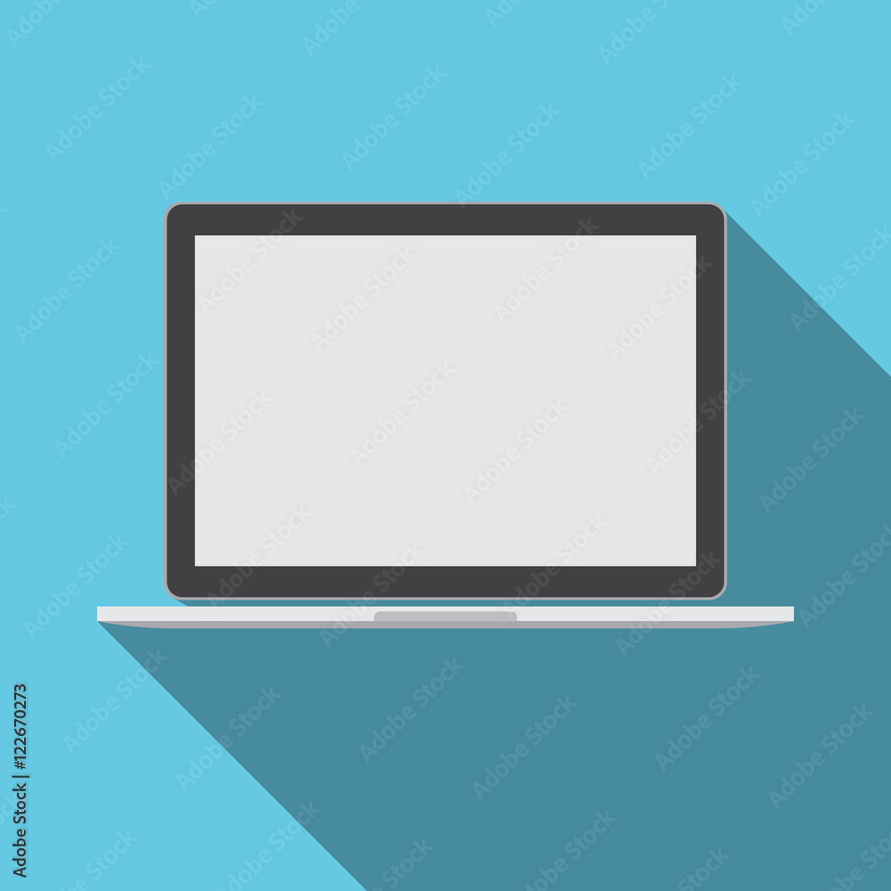 Laptop Computer With Empty Screen Technology Icon Laptop Computer With Empty Screen Technology Icon