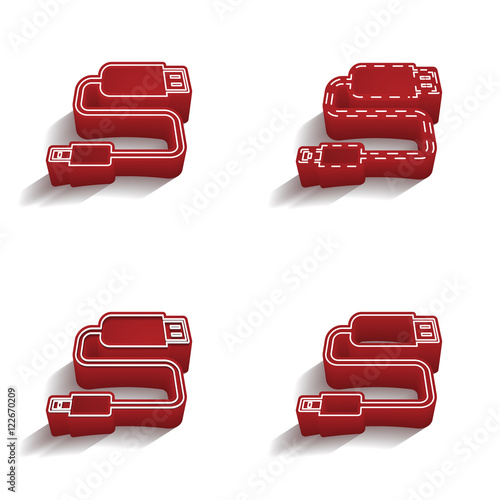 ikona 3D z obrysem zestaw