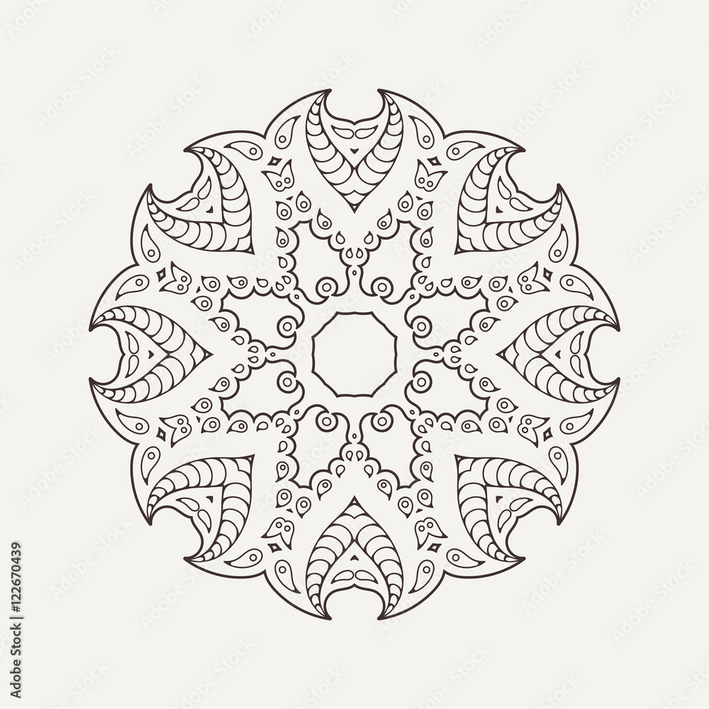 Vector mandala. Mehndi lace tattoo. Oriental weave. Vector mandala. Mehndi lace tattoo. Oriental weave.