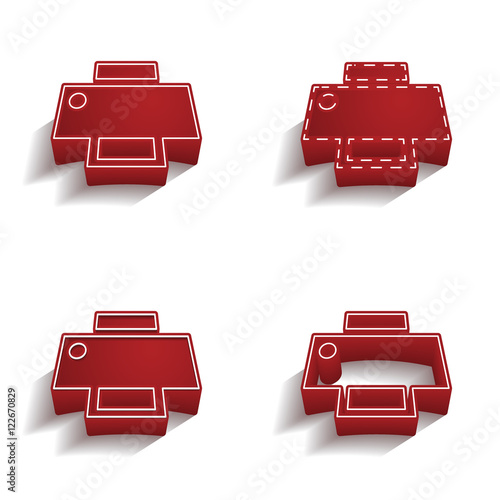 ikona 3D z obrysem zestaw