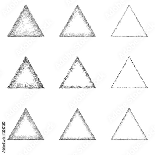 Sketch triangle design element set