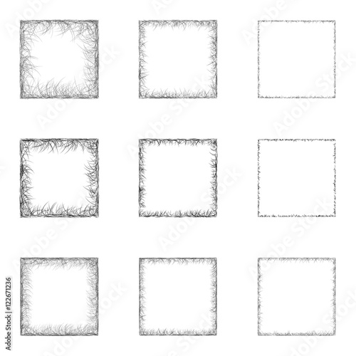 Sketch square design element set