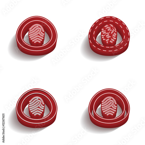 ikona 3D z obrysem zestaw