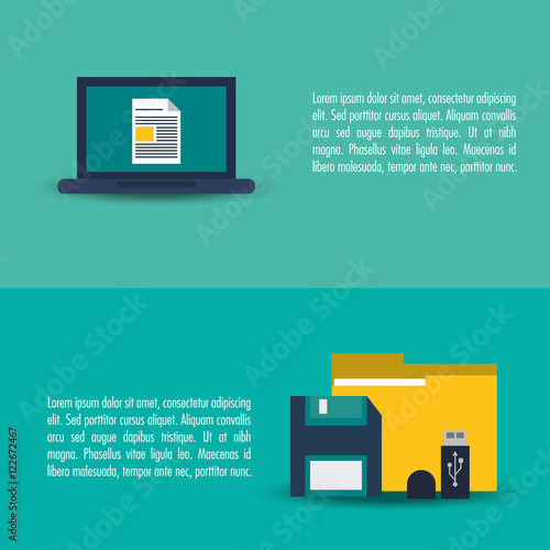 flat design data center related icons image vector illustration