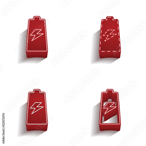 ikona 3D z obrysem zestaw