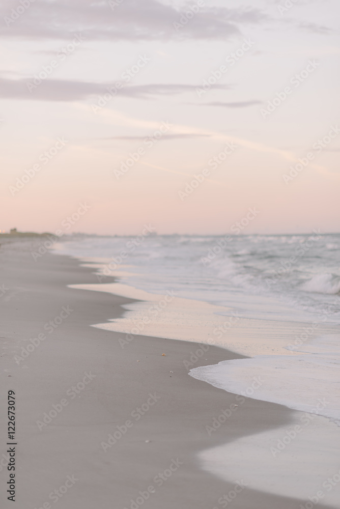 Pristine Florida Beach at Sunset 
