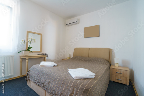 Interior of a bedroom in a villa