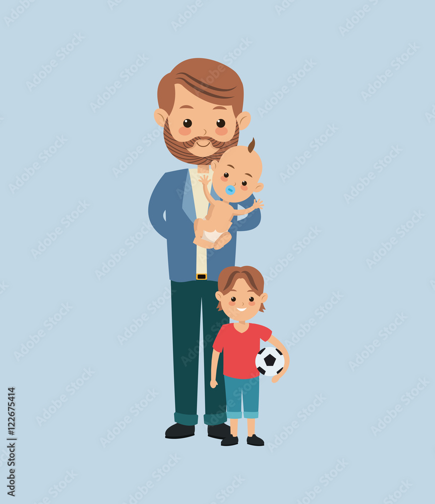 flat design traditional family image vector illustration flat design traditional family image vector illustration
