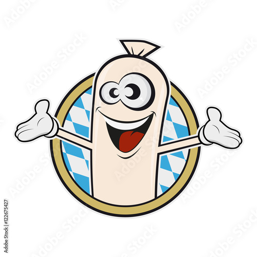bayerische weißwurst zeichen symbol lustig