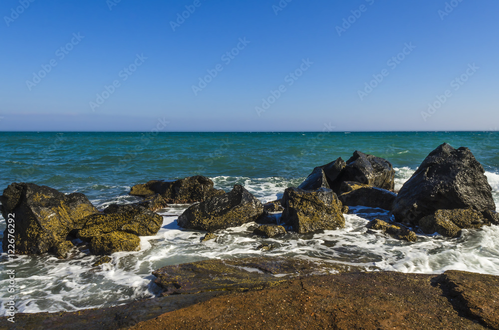rochers et la mer