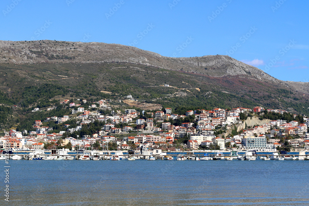 Small coastal town Podstrana, in Croatia.