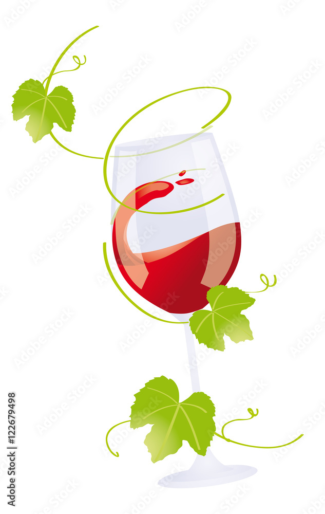 Verre de vin qui trinque Stock Vector | Adobe Stock