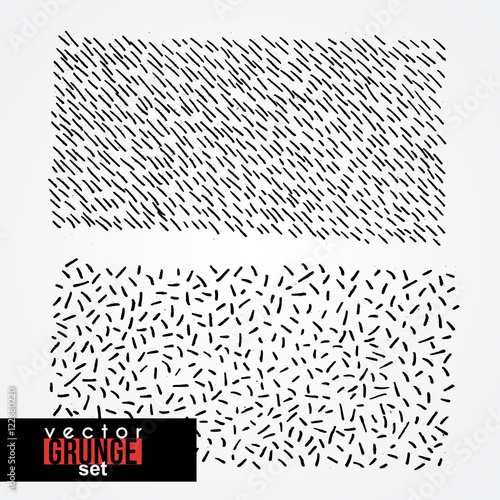 Set of dirty, scratched, painted with paints, inks elements.