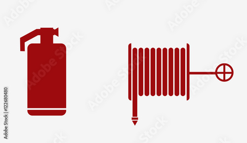 extinguisher icon. vector graphic. industrial security design.