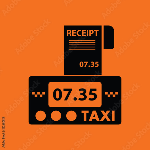 Taxi meter with receipt icon