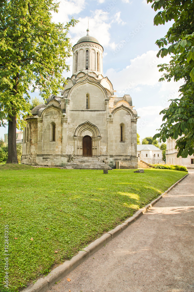 church in the park of an ancient monastery
