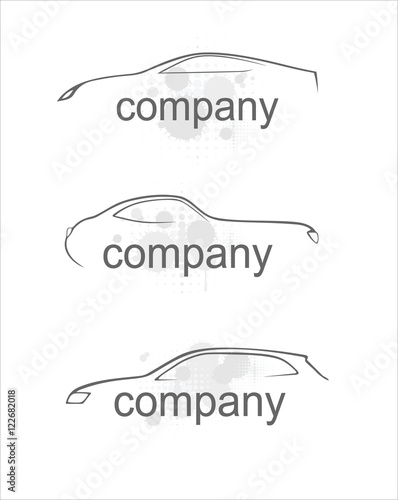 Car silhouette on a white background. Vector art in EPS format.