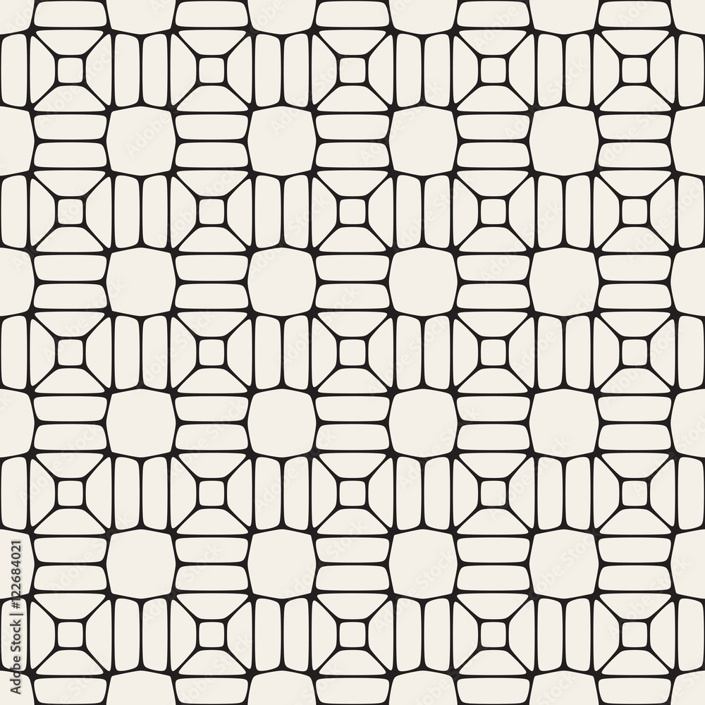 Vector Seamless Black and White Rounded Lace Pattern Vector Seamless Black and White Rounded Lace Pattern