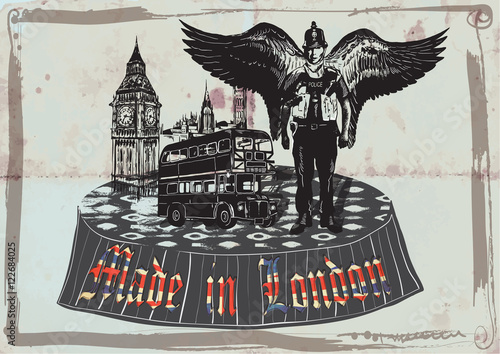 Bobby policeman - An hand drawn vector, comic style