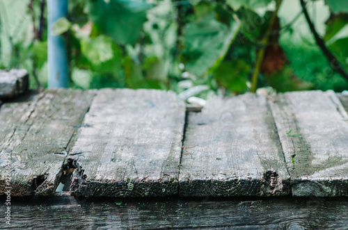 Old wooden table, background photo texture