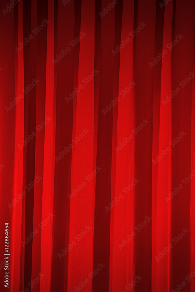 Red curtains in theater Red curtains in theater