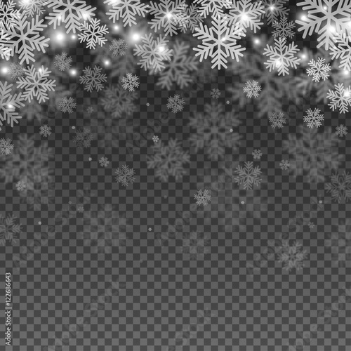 Abstract Snowflakes Overlay Effect
