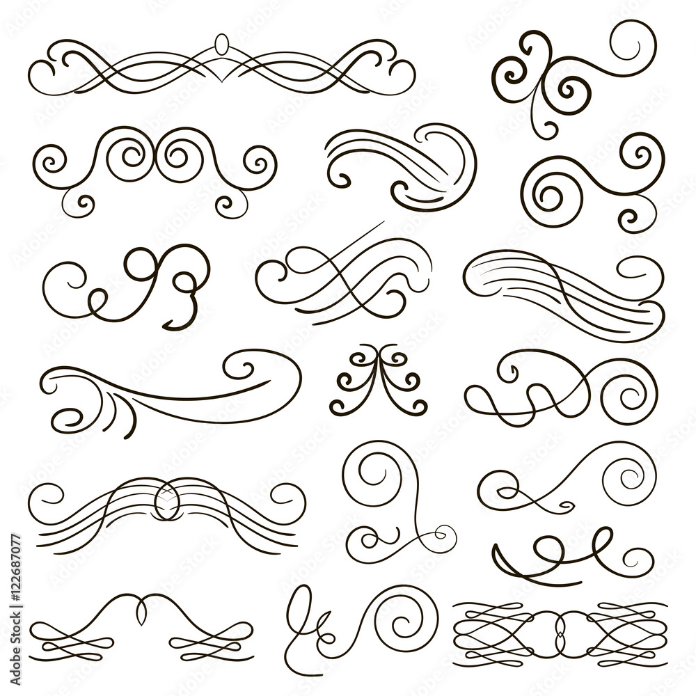 Fototapeta premium Set of vector graphic elements for design