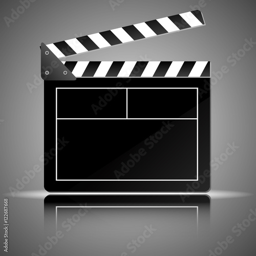 Vector illustration of clapper board.