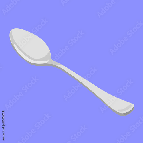 tablespoon steel shiny vector illustration