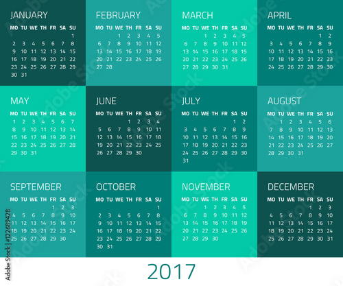Calendar 2017 year