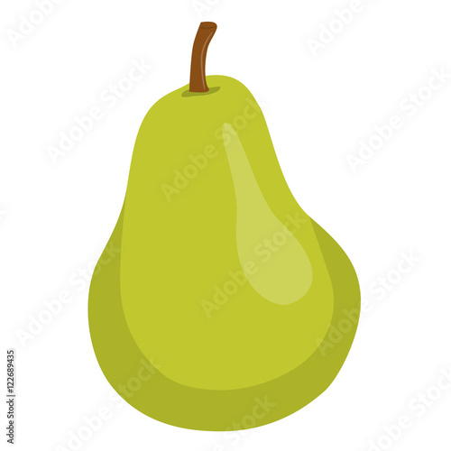 fresh juicy sweet green pear vector illustration