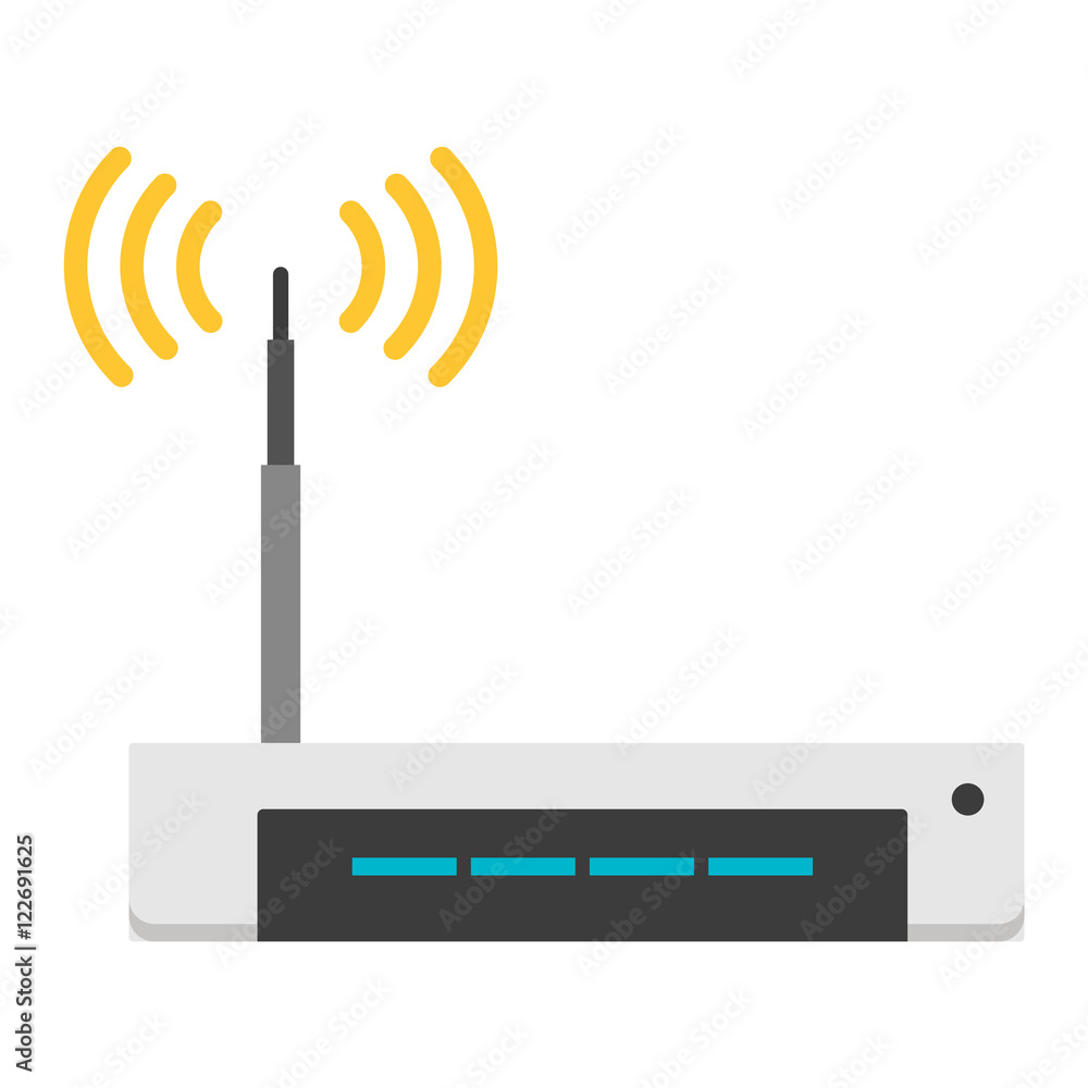 Wi-fi modem router isolated on white Wi-fi modem router isolated on white