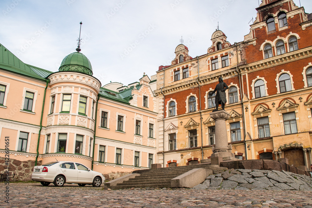 Vyborg, Russia, August 2016: Old town