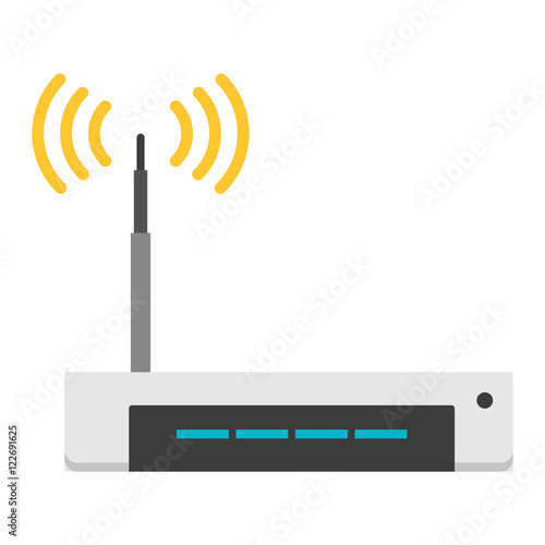 Wi-fi modem router isolated on white