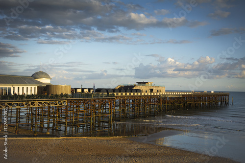 The new Hastings pier in evening sunlight