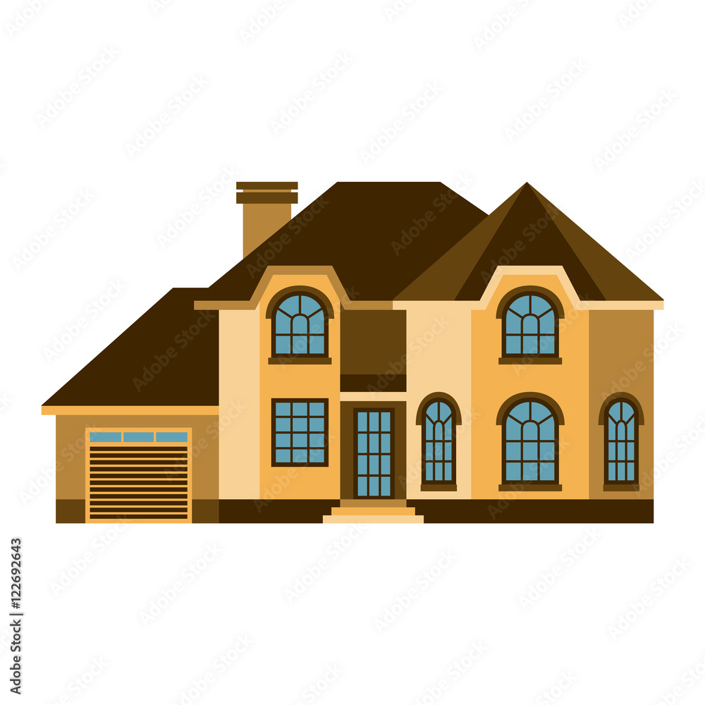 House front view vector illustration House front view vector illustration